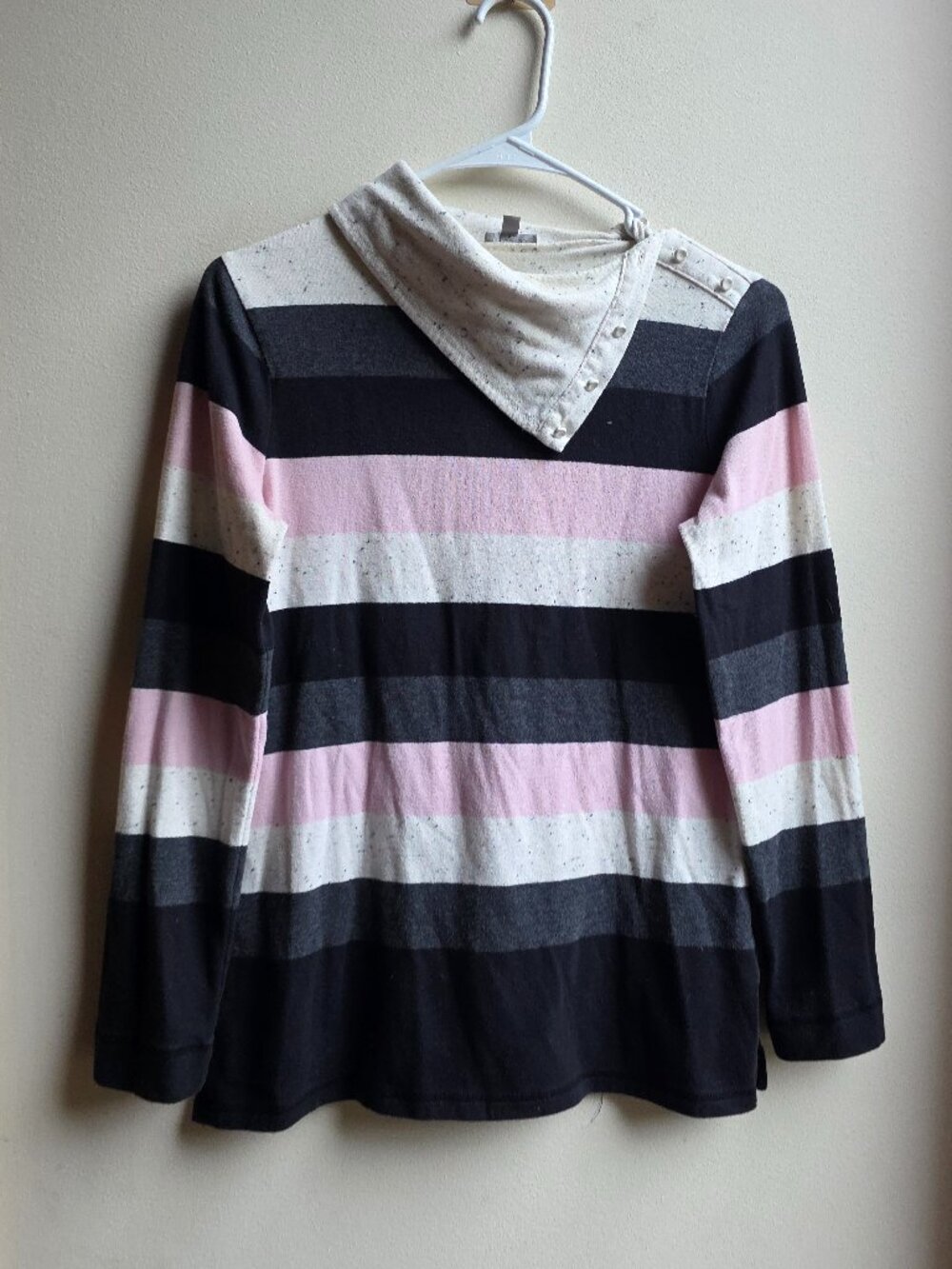 T By Talbots Striped Cowl Neck Jersey Size XS